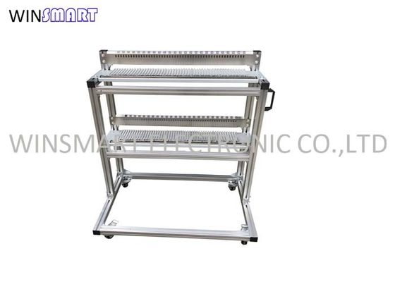 سعر جيد 50pcs / Layer SMT Feeder Cart 4 عجلات متعددة الاتجاهات من الفولاذ المقاوم للصدأ الانترنت